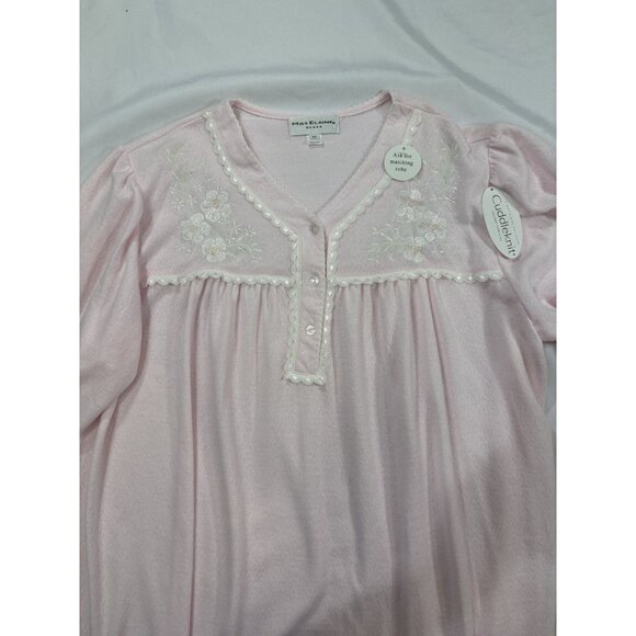 Miss Elaine Cuddle Knit Pintucked Long Sleeve Pink Nightgown Size 2XL - Picture 1 of 7